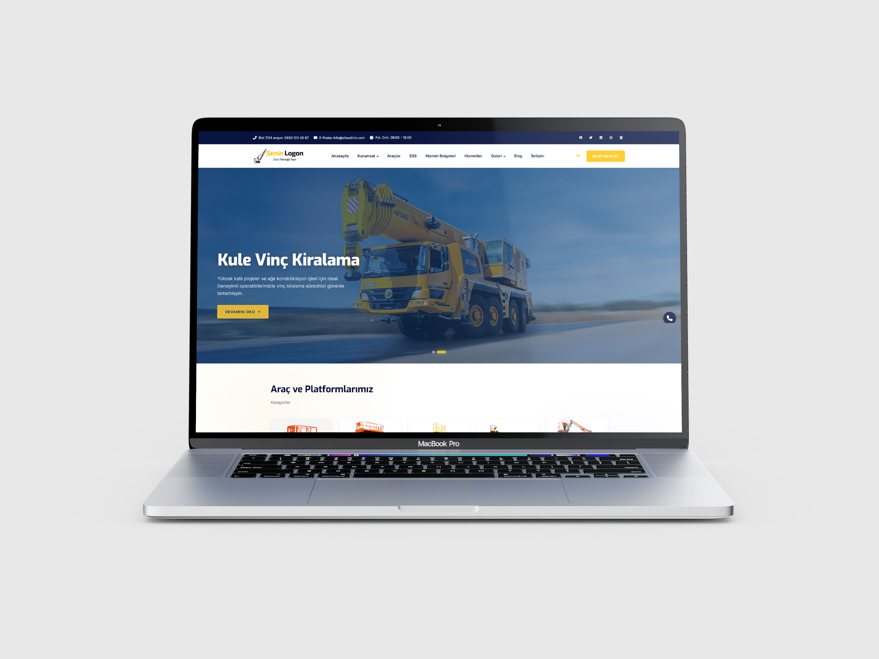 Vinç Kiralama Web Scripti 